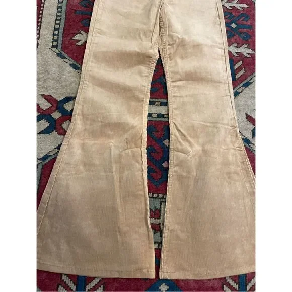 NWT NOS Levi’s Corduroy Big Bell Bottom Pants 80s 784-1523 Tan 25 X 29 Flared
